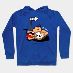 Funny Scary Twin Savage Cat And Dog Macabre For Animal Lovers Hoodie